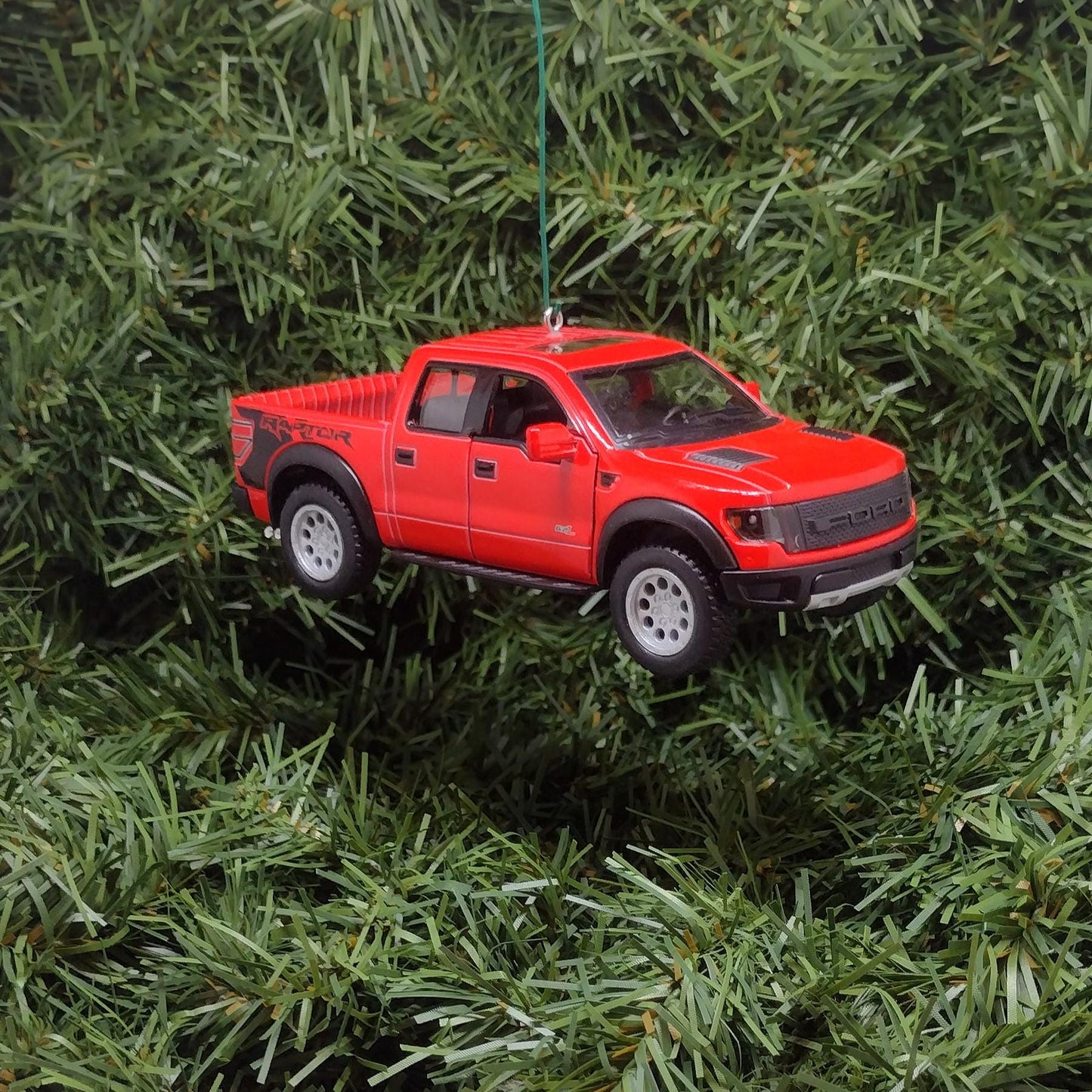 FORD F-150 Raptor Truck Ornament Christmas Tree Decoration Fun Automotive Xmas Gift Idea 5 inches long 2010-2014 Red