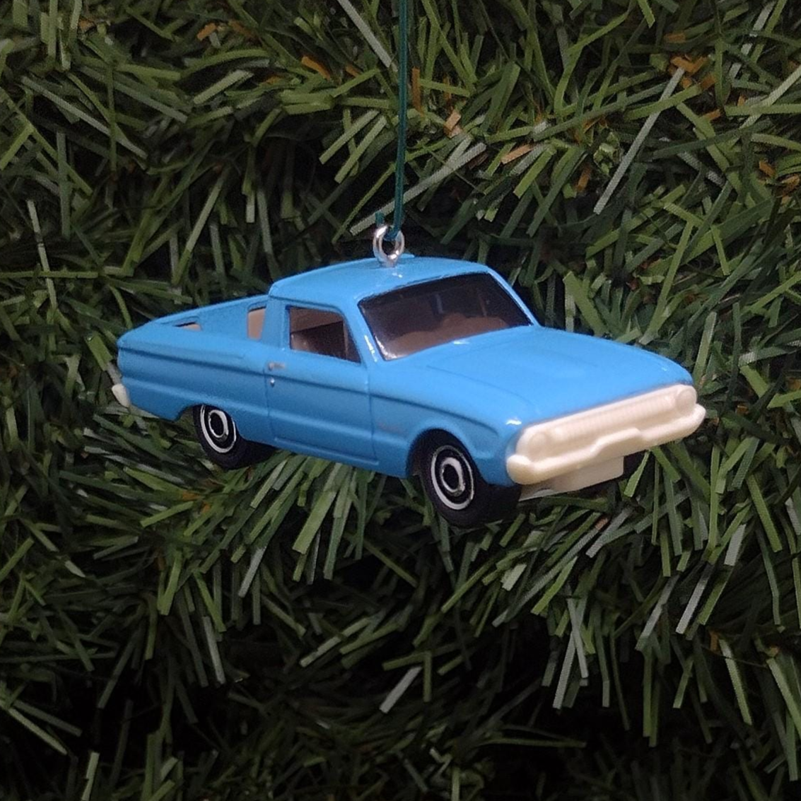 Ford Ranchero Ornament Christmas Gift 1961 Unique Car Pickup Xmas Tree Decoration Blue White