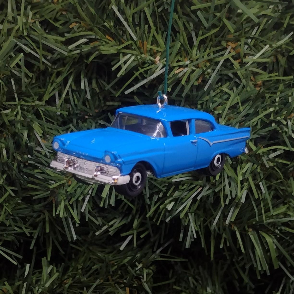 1957 Ford Custom 300 Ornament Christmas Gift Idea Unique Classic Car Xmas Tree Decoration Red Blue Black