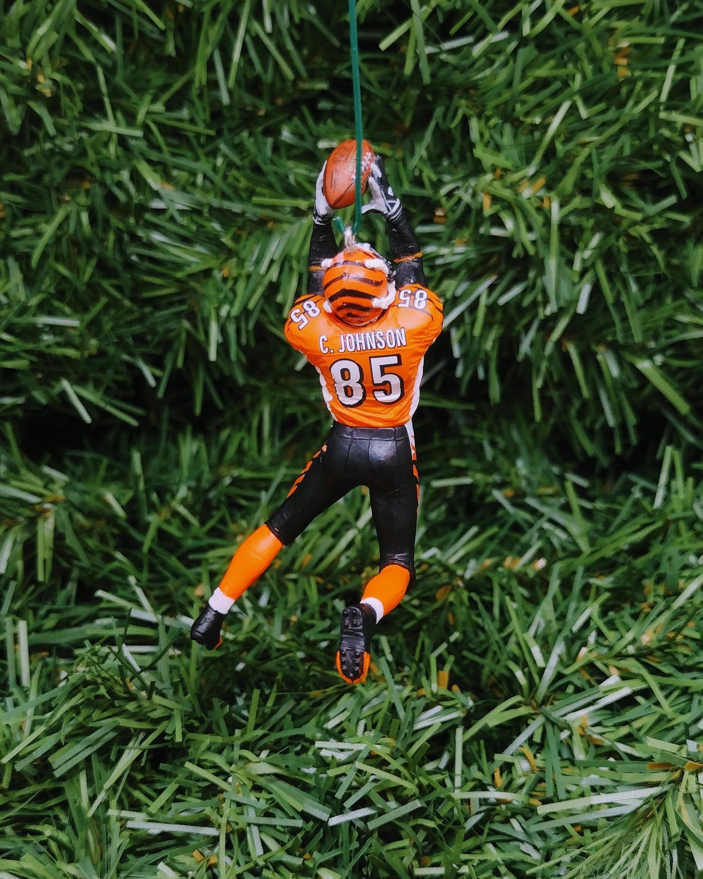 CINCINNATI BENGALS Ornament Chad Johnson Christmas Gift "Ochocinco" NFL Football Xmas Tree Decoration