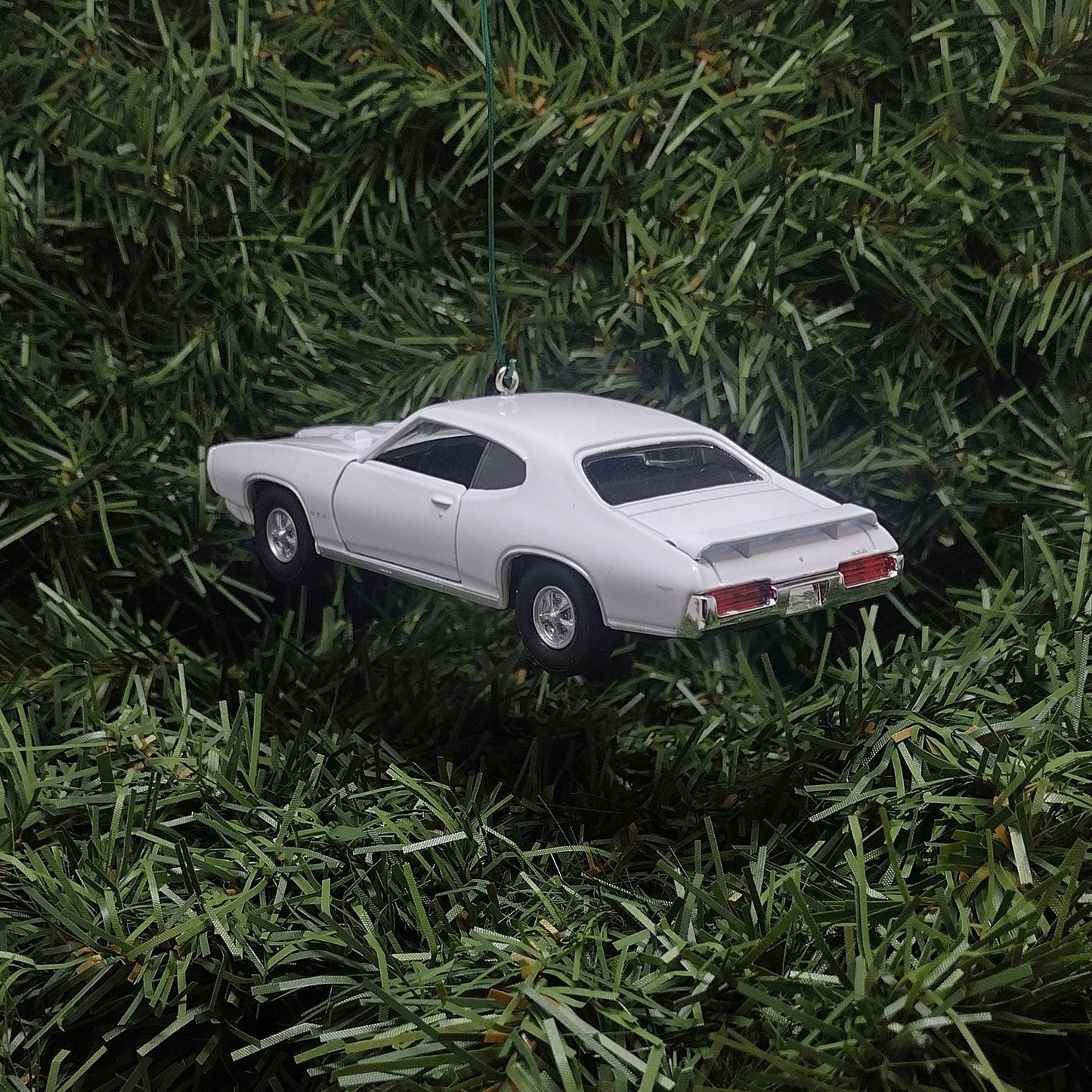 1969 PONTIAC GTO Ornament Christmas Tree Decoration Fun Car Gift Unique Xmas Present White