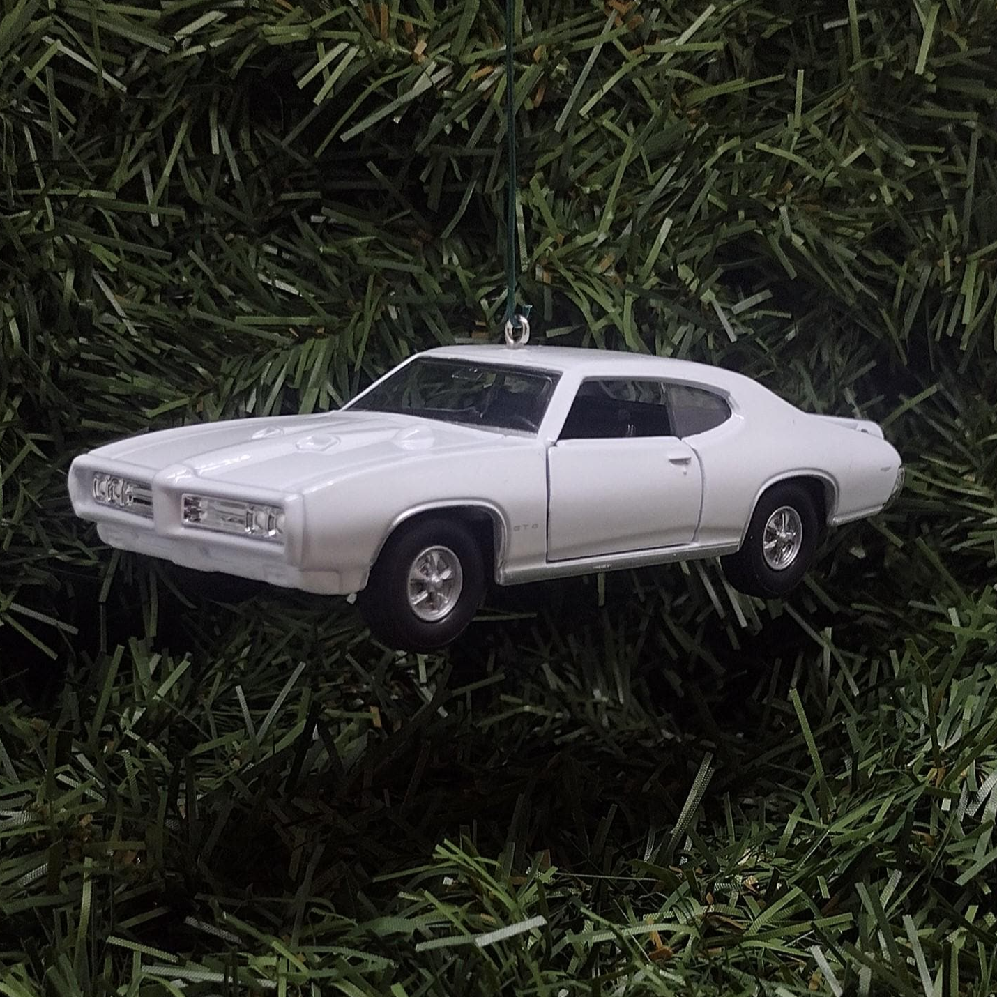 1969 PONTIAC GTO Ornament Christmas Tree Decoration Fun Car Gift Unique Xmas Present White