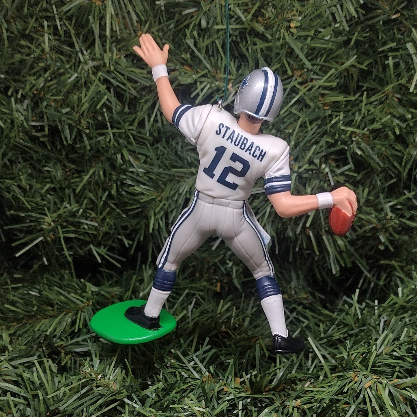 Roger Staubach Dallas Cowboys Ornament Christmas Gift Idea Unique Xmas Tree Decoration NFL Football Figure