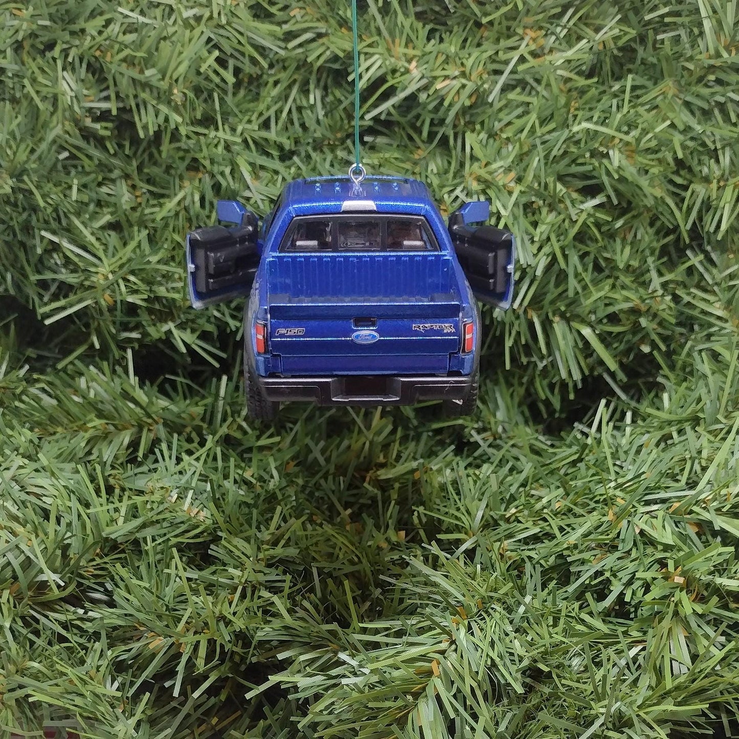 FORD F-150 Raptor Truck Ornament Christmas Decoration Xmas Gift Idea 5 inch 2010-2014 Blue