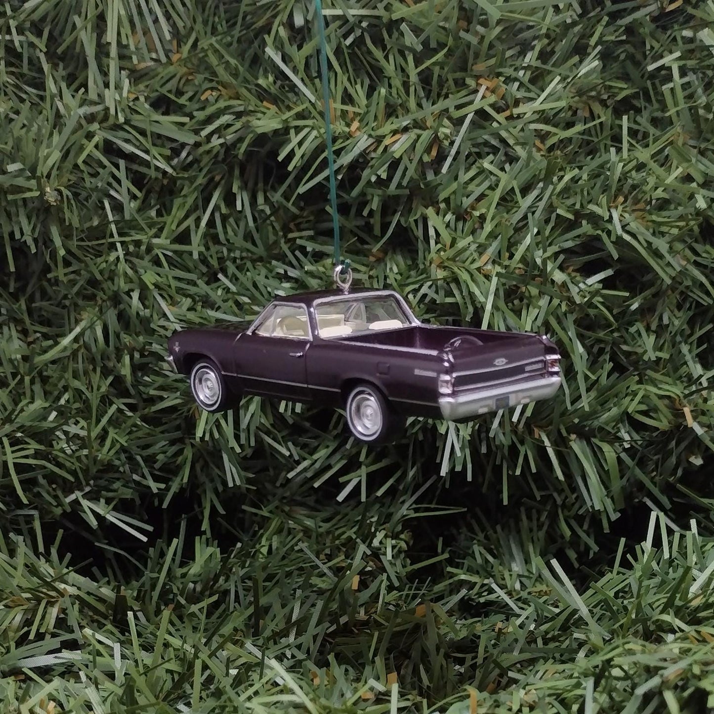 CHEVY 1967 EL CAMINO Ornament Christmas Tree Gift Classic Car Royal Plum