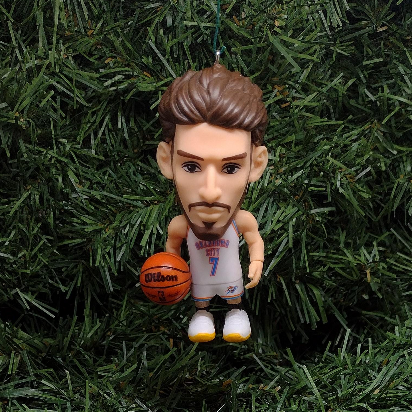 Oklahoma City THUNDER Ornament Chet Holmgren Christmas Tree Decoration NBA basketball figure 3 inch