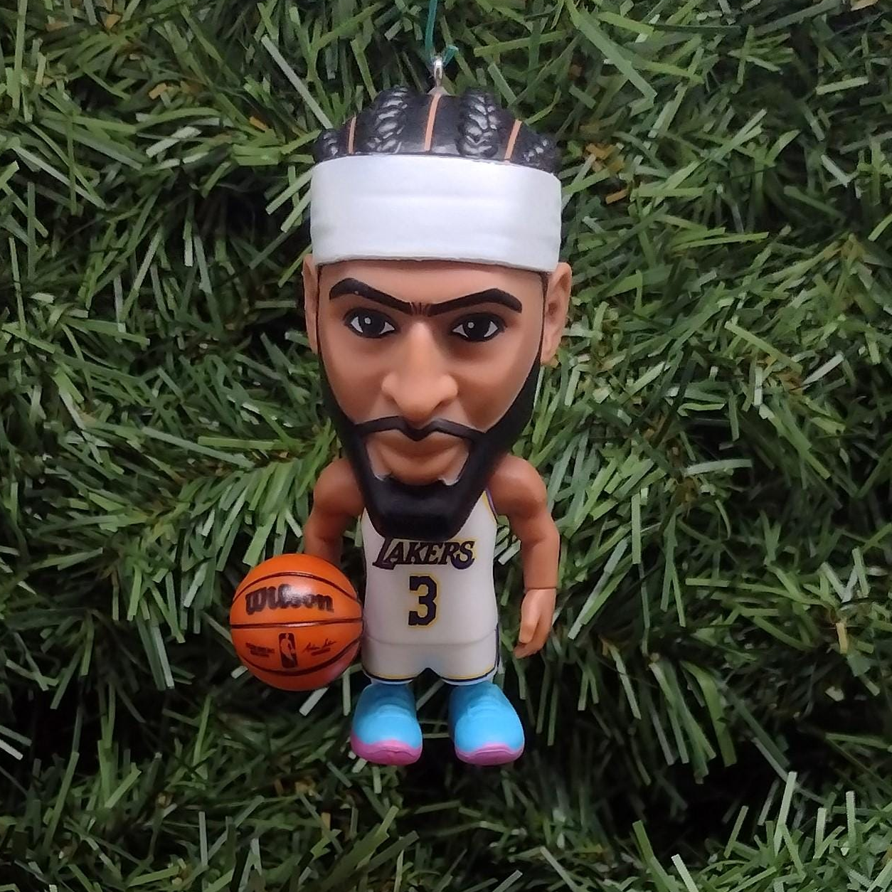 LOS ANGELES LAKERS Ornament Anthony Davis Christmas Decoration Unique Gift Idea Nba Basketball figure 3 inch