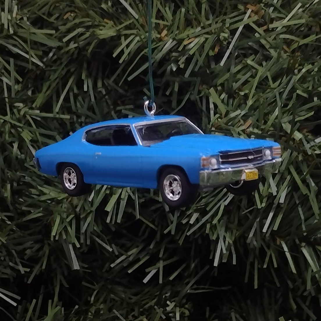 Chevy Chevelle SS 1971 Ornament Christmas Decoration Unique Gift Idea Chevrolet Blue