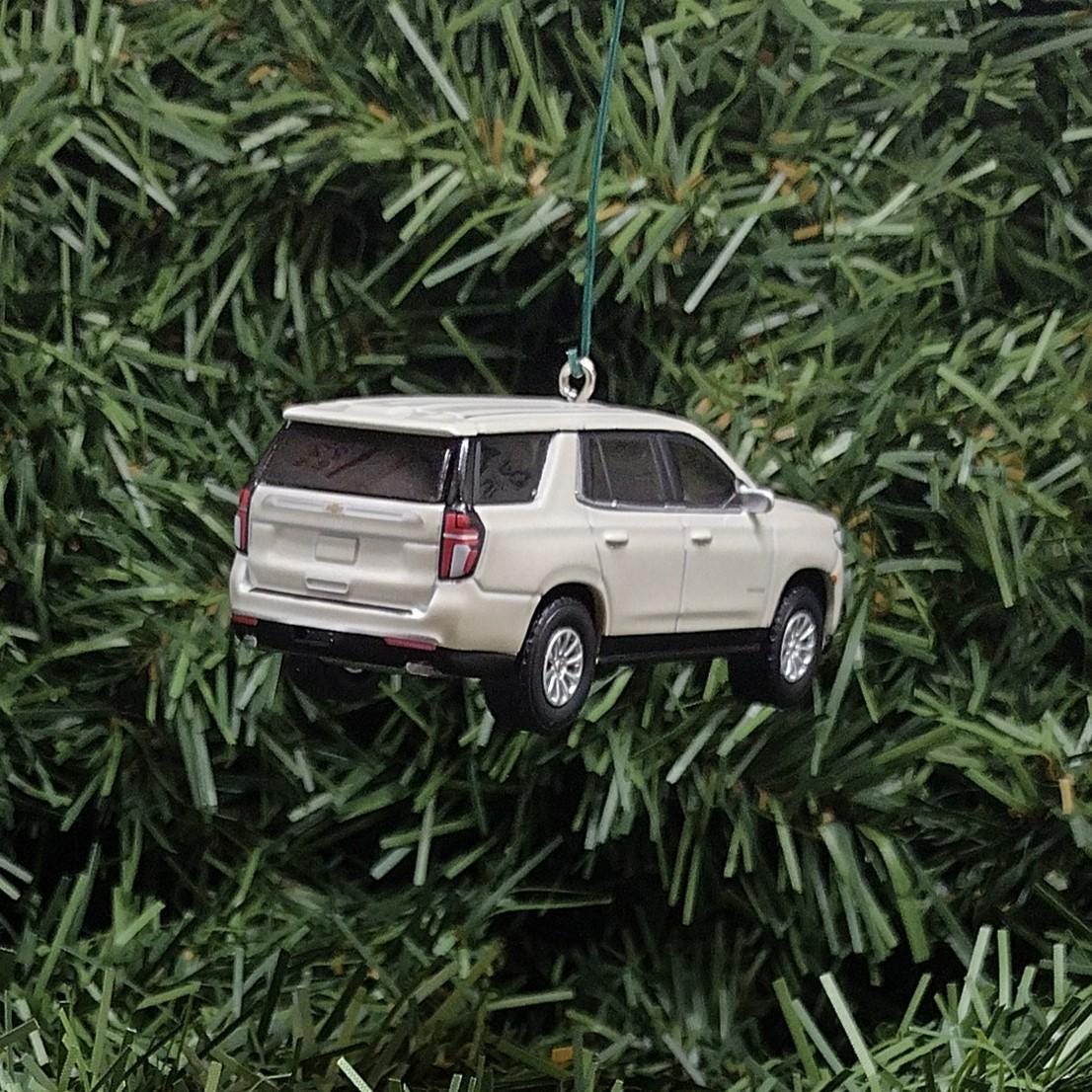 Chevy Tahoe Ornament Christmas Gift 2023 Chevrolet Xmas Decoration Great Detail 2021-2024 Iridescent Pearl