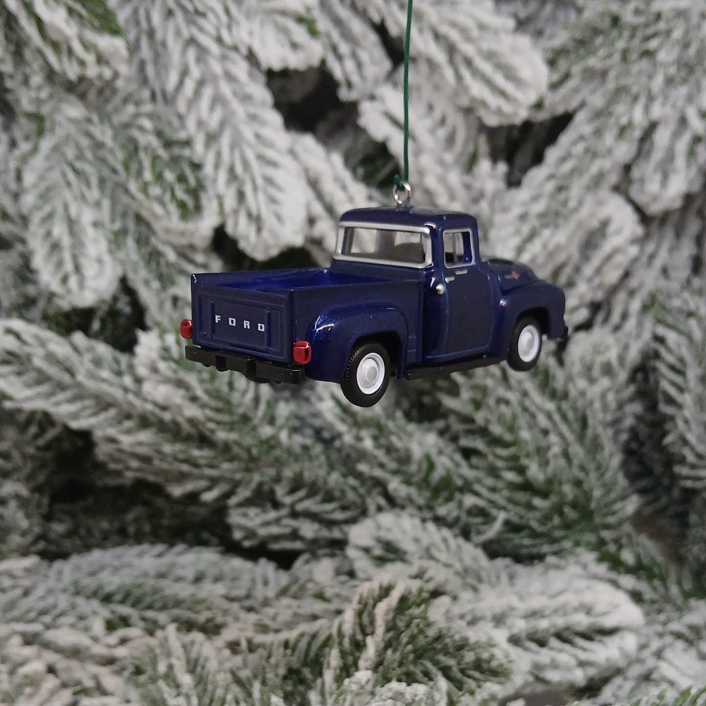 Ford F-100 Christmas Ornament 1956 F100 Truck Unique Gift Xmas Tree Decoration Blue
