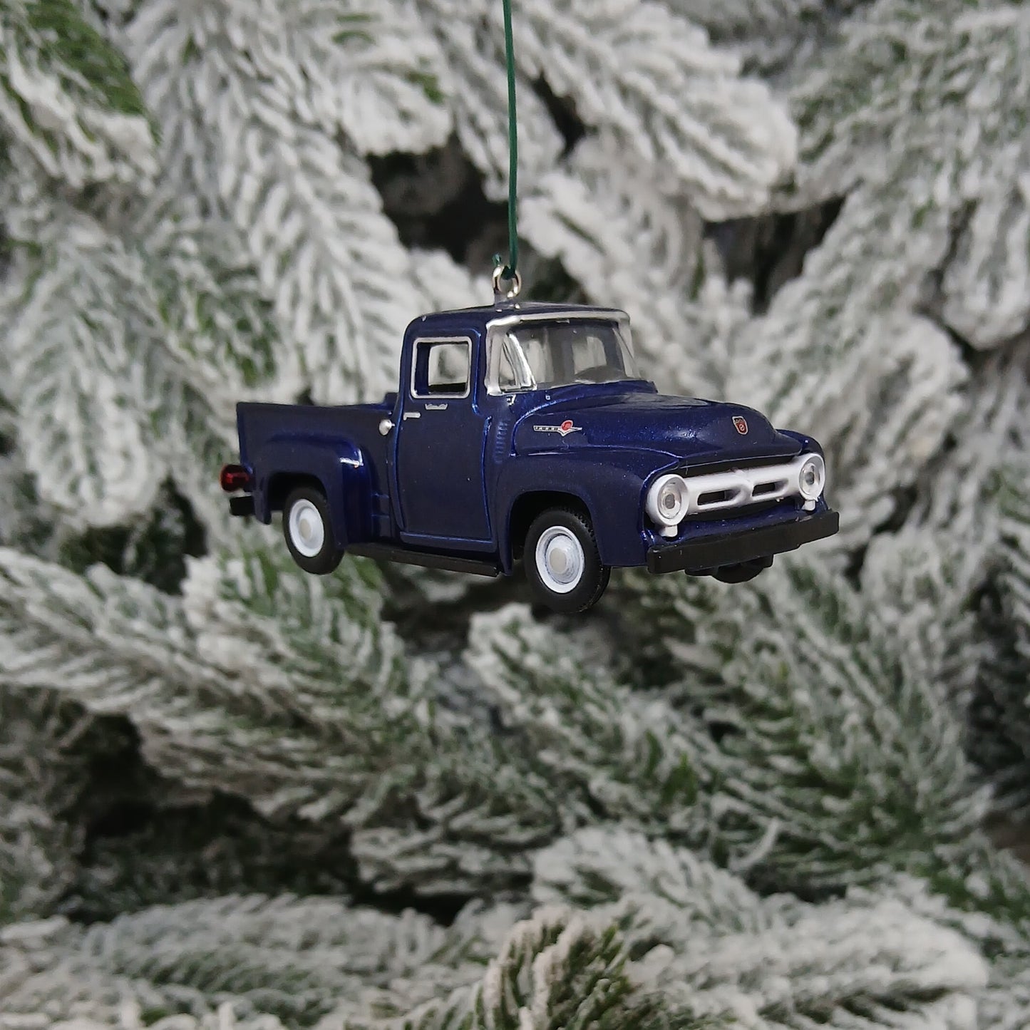 Ford F-100 Christmas Ornament 1956 F100 Truck Unique Gift Xmas Tree Decoration Blue