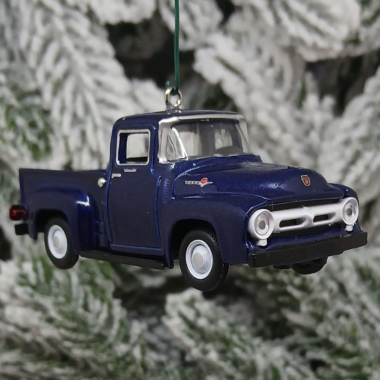 Ford F-100 Christmas Ornament 1956 F100 Truck Unique Gift Xmas Tree Decoration Blue