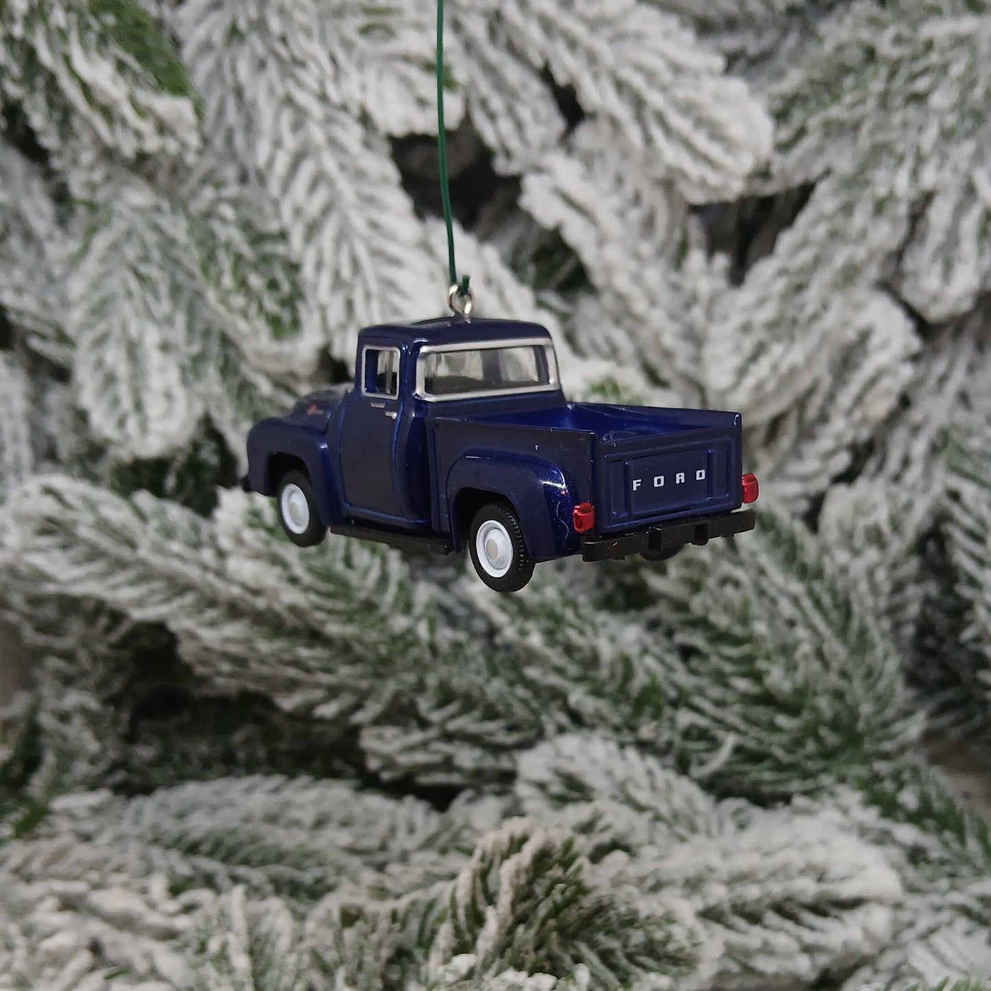 Ford F-100 Christmas Ornament 1956 F100 Truck Unique Gift Xmas Tree Decoration Blue