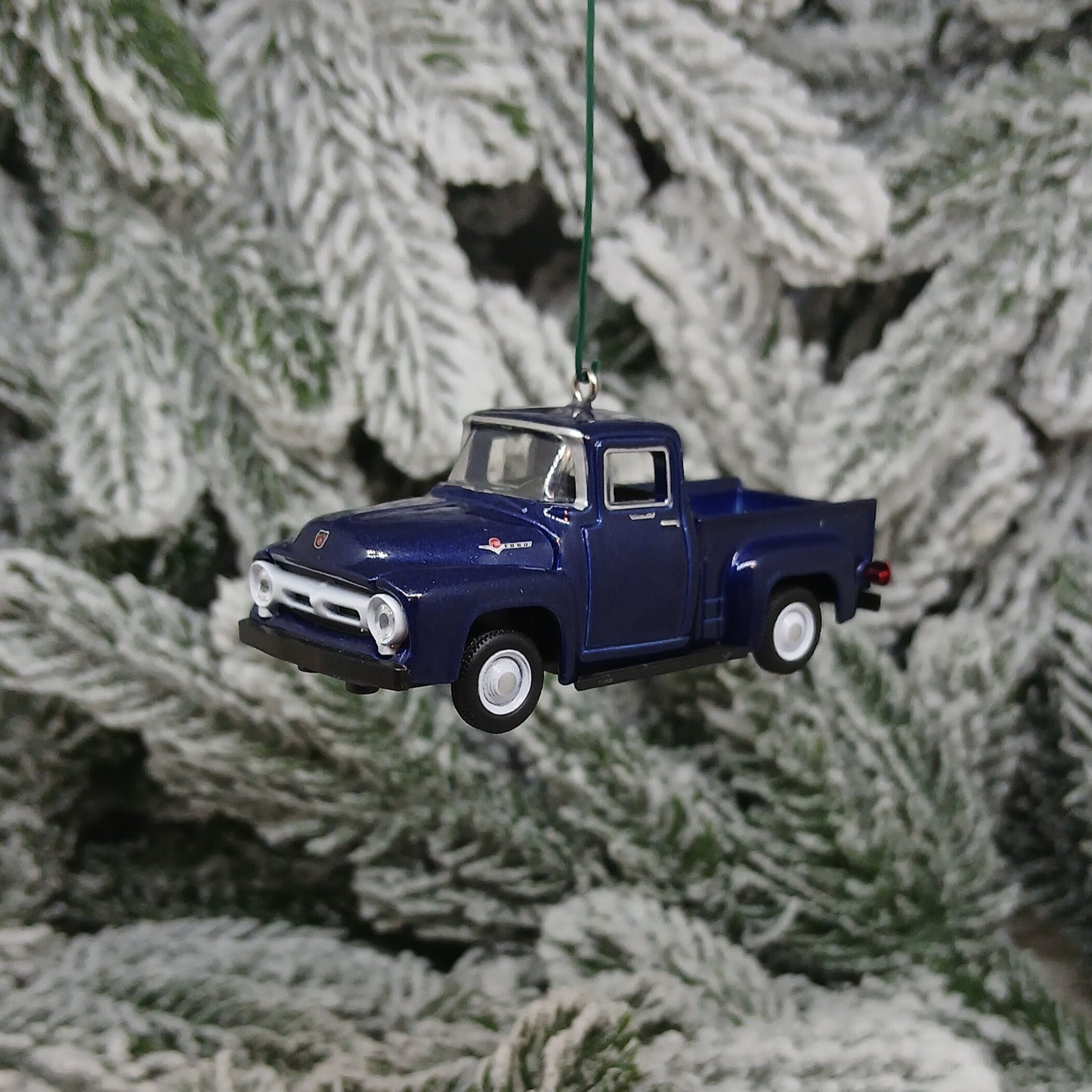 Ford F-100 Christmas Ornament 1956 F100 Truck Unique Gift Xmas Tree Decoration Blue