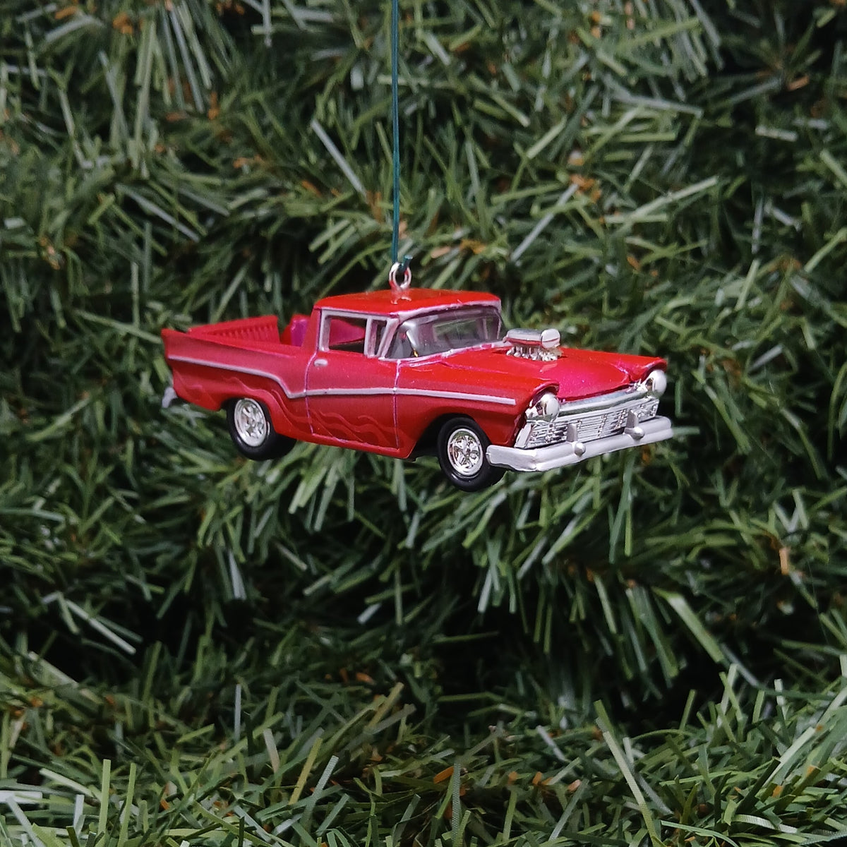 Ford 1957 Ranchero Ornament Christmas Gift Unique Car Xmas Tree Decoration Red