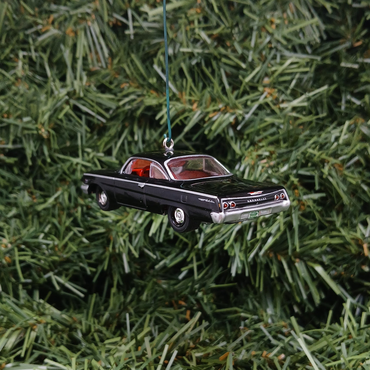 Chevy Bel Air 1962 Ornament Christmas Tree Decoration Xmas Gift Idea Chevrolet Bubble Top Tuxedo Black