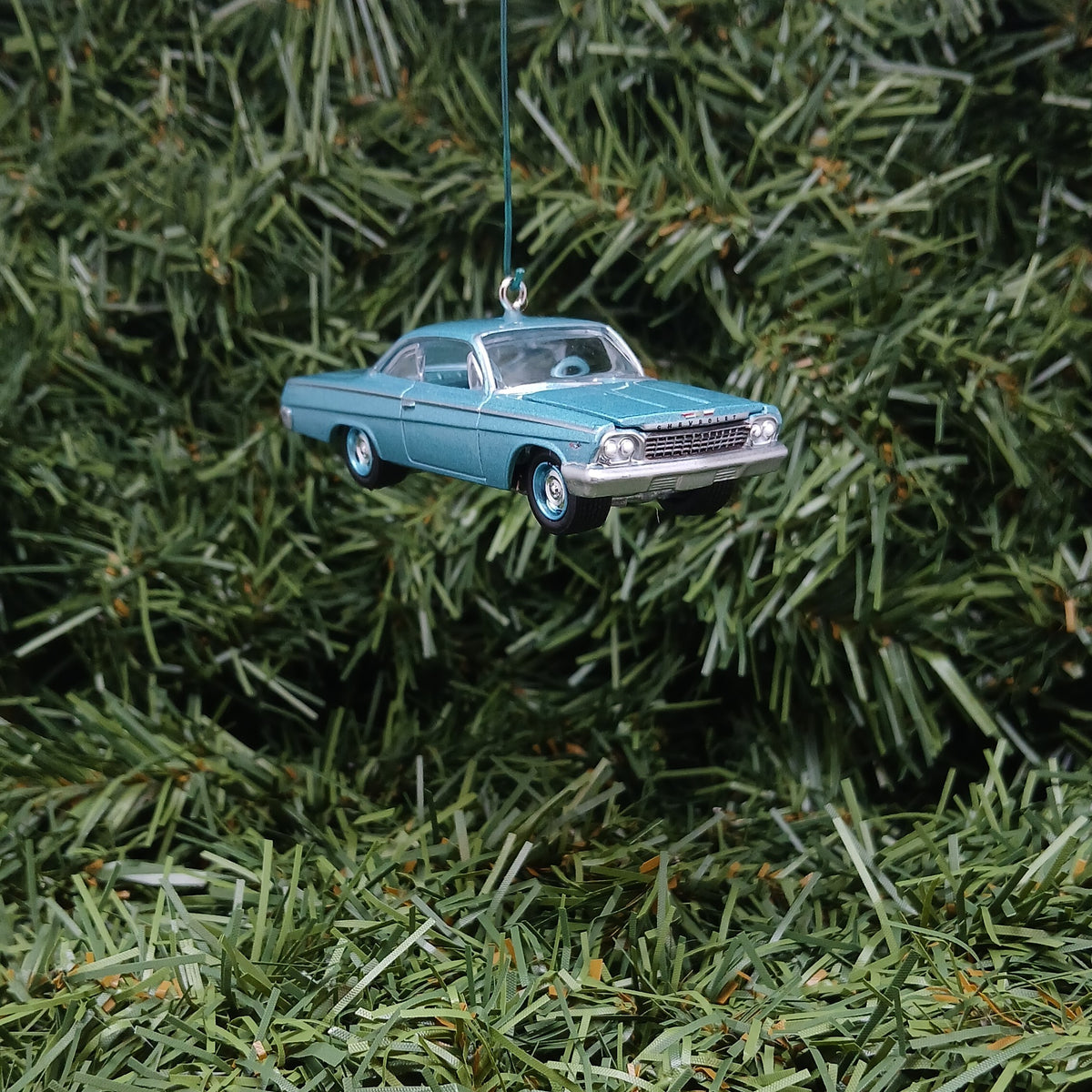 Chevy Bel Air 1962 Ornament Christmas Tree Decoration Xmas Gift Idea Chevrolet Bubble Top Twilight Blue