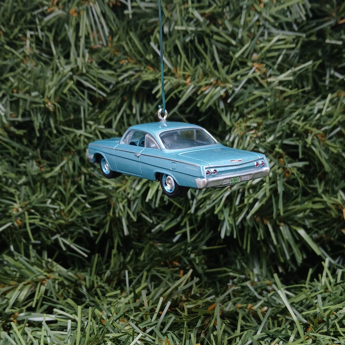 Chevy Bel Air 1962 Ornament Christmas Tree Decoration Xmas Gift Idea Chevrolet Bubble Top Twilight Blue