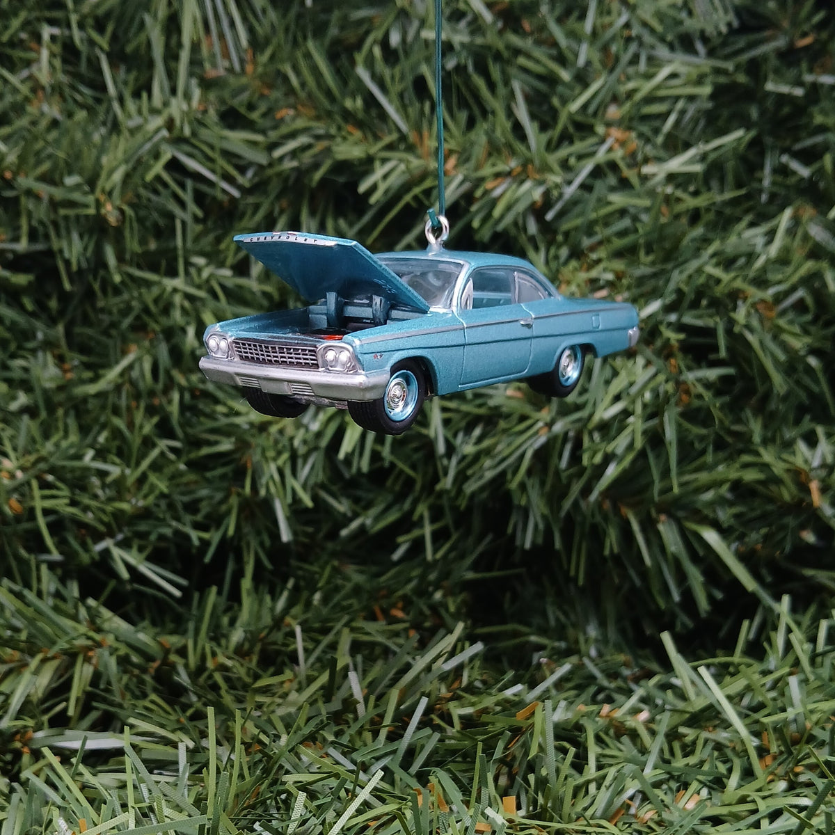 Chevy Bel Air 1962 Ornament Christmas Tree Decoration Xmas Gift Idea Chevrolet Bubble Top Twilight Blue