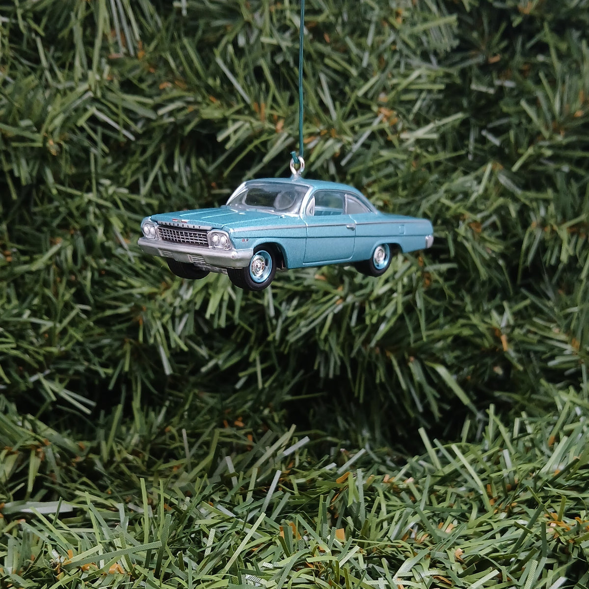 Chevy Bel Air 1962 Ornament Christmas Tree Decoration Xmas Gift Idea Chevrolet Bubble Top Twilight Blue