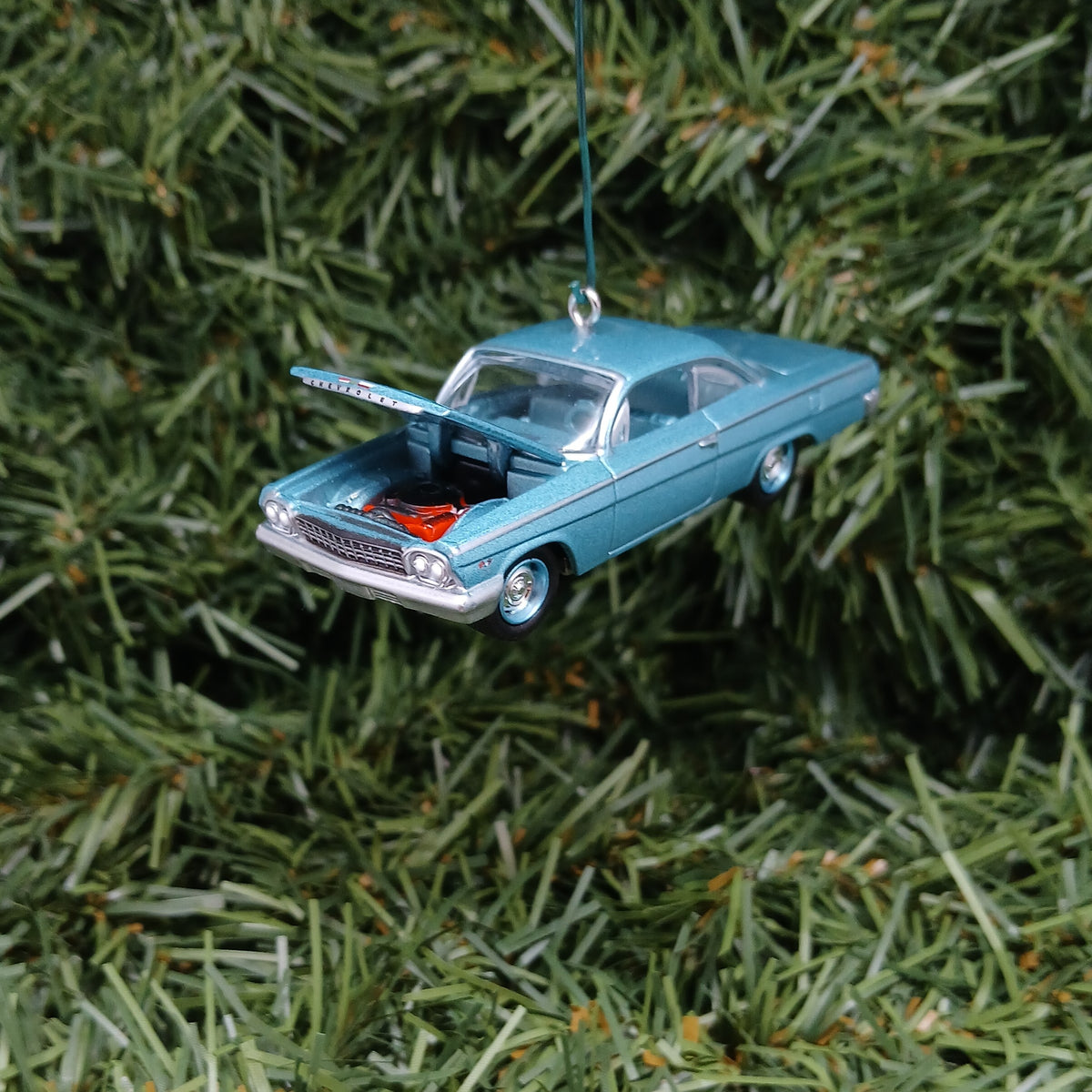 Chevy Bel Air 1962 Ornament Christmas Tree Decoration Xmas Gift Idea Chevrolet Bubble Top Twilight Blue