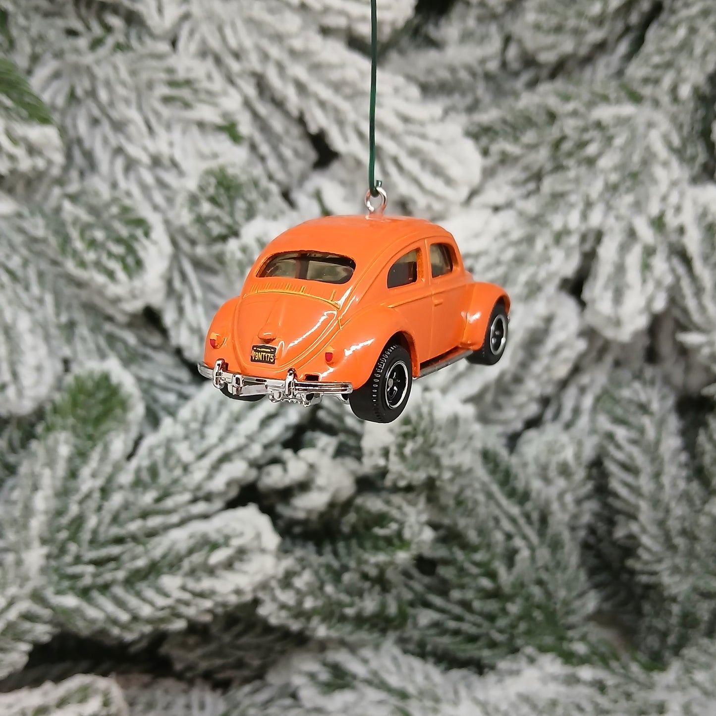 VW Beetle Christmas Ornament 1962 Classic Volkswagen Orange Unique Gift Idea Licensed