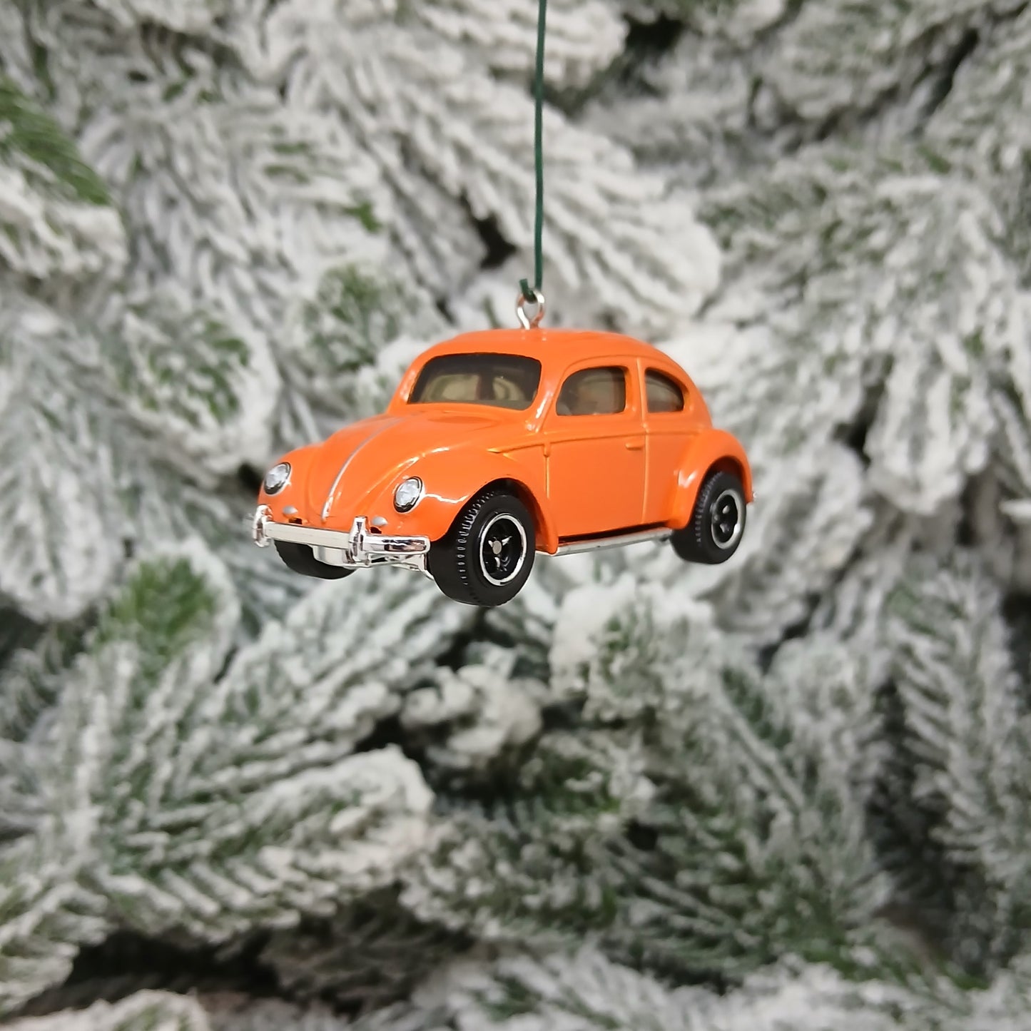 VW Beetle Christmas Ornament 1962 Classic Volkswagen Orange Unique Gift Idea Licensed