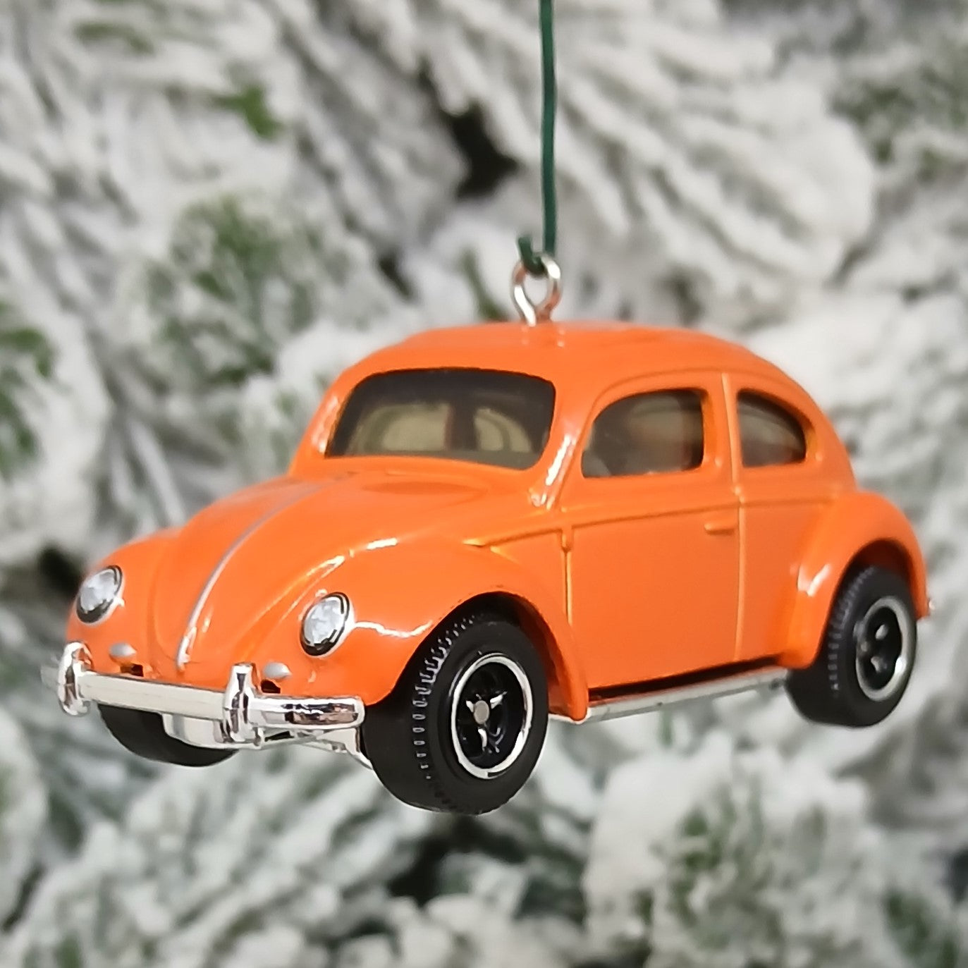 VW Beetle Christmas Ornament 1962 Classic Volkswagen Orange Unique Gift Idea Licensed