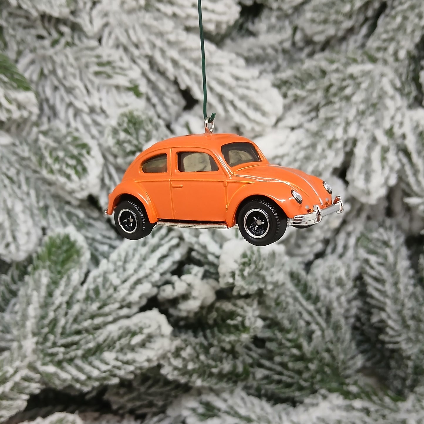VW Beetle Christmas Ornament 1962 Classic Volkswagen Orange Unique Gift Idea Licensed