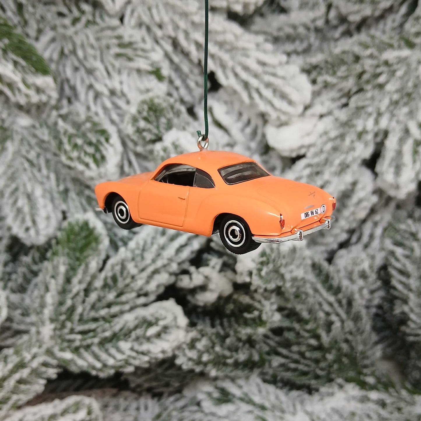 VW 1962 Karmann Ghia Ornament Christmas Gift Idea Volkswagen Xmas Tree Decoration Orange Licensed