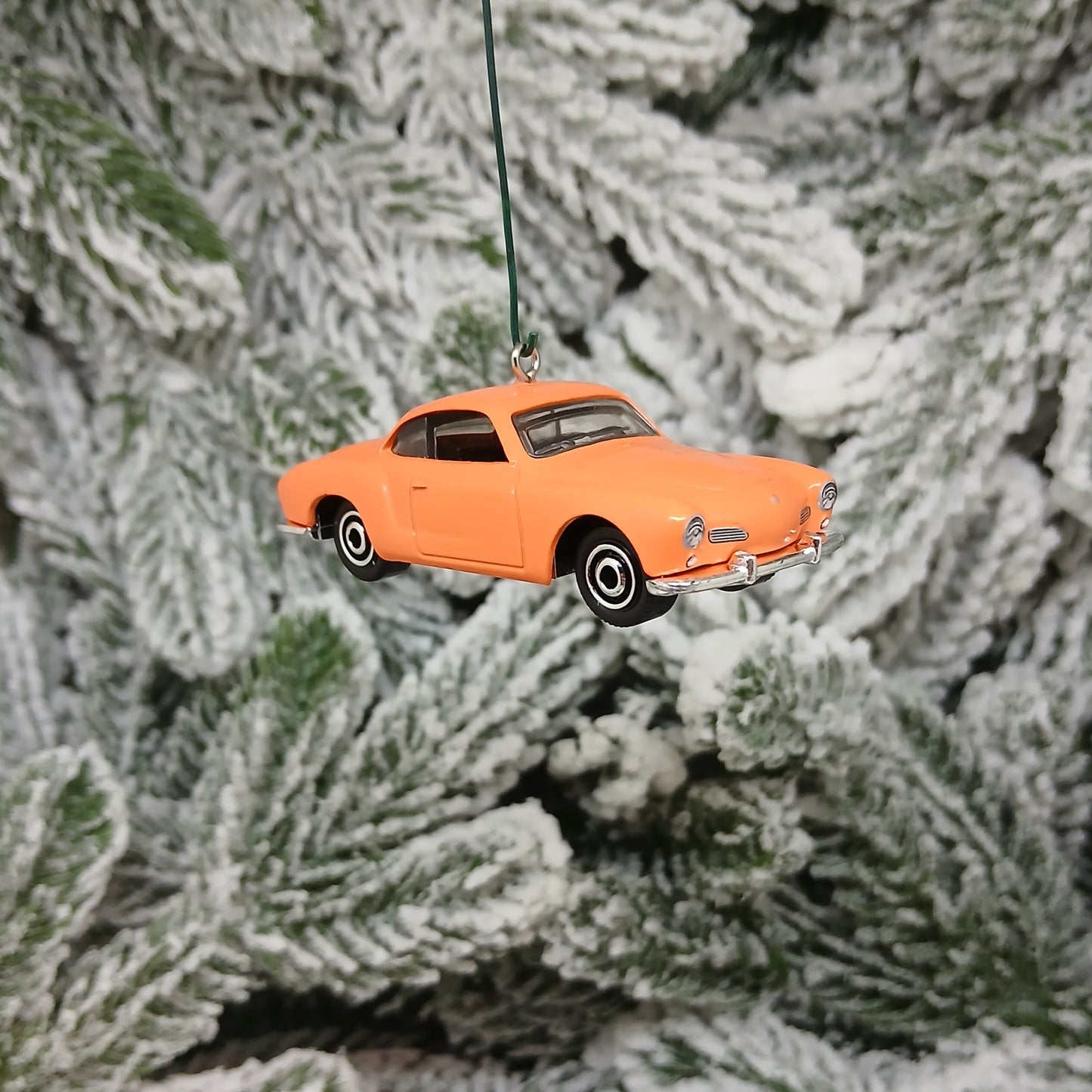 VW 1962 Karmann Ghia Ornament Christmas Gift Idea Volkswagen Xmas Tree Decoration Orange Licensed