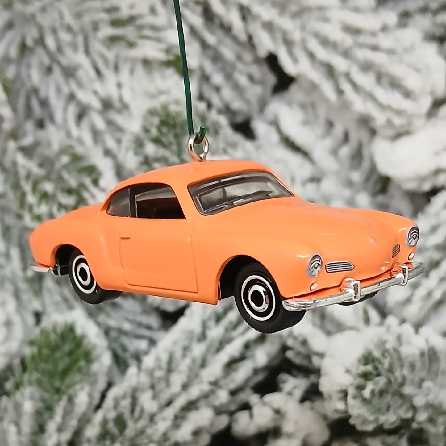 VW 1962 Karmann Ghia Ornament Christmas Gift Idea Volkswagen Xmas Tree Decoration Orange Licensed