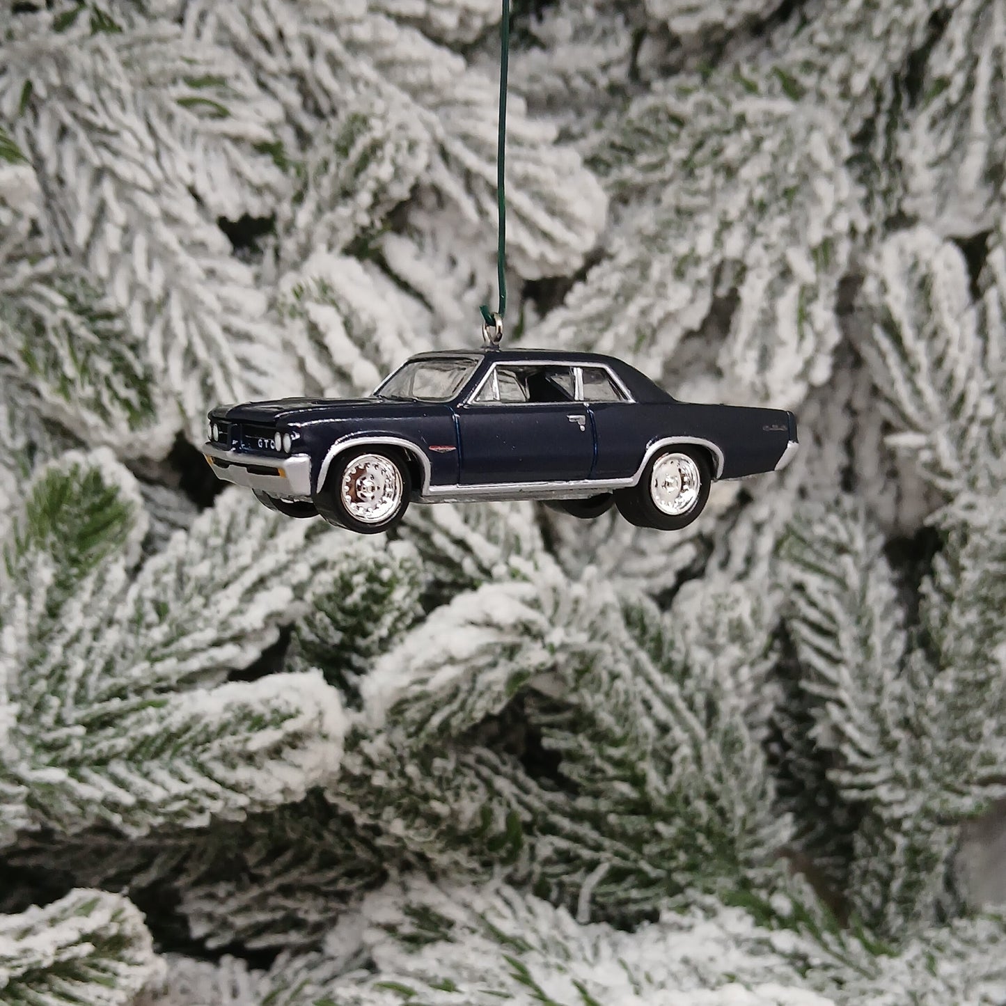 Pontiac 1964 GTO Ornament Christmas Gift Xmas Tree Decoration Classic Muscle Car Dark Blue