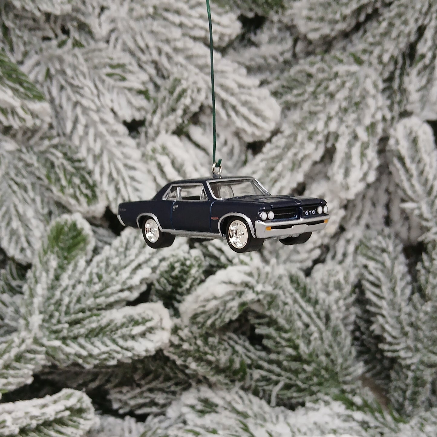 Pontiac 1964 GTO Ornament Christmas Gift Xmas Tree Decoration Classic Muscle Car Dark Blue