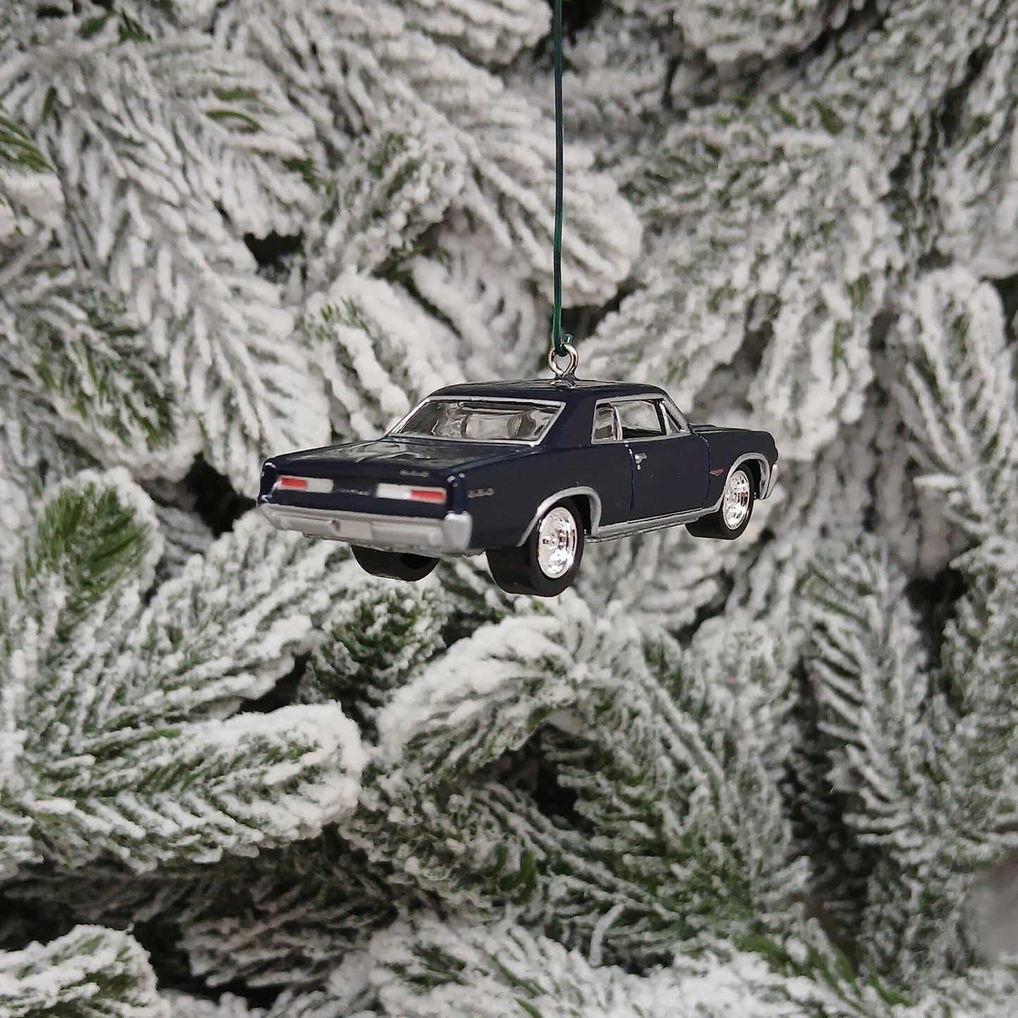 Pontiac 1964 GTO Ornament Christmas Gift Xmas Tree Decoration Classic Muscle Car Dark Blue