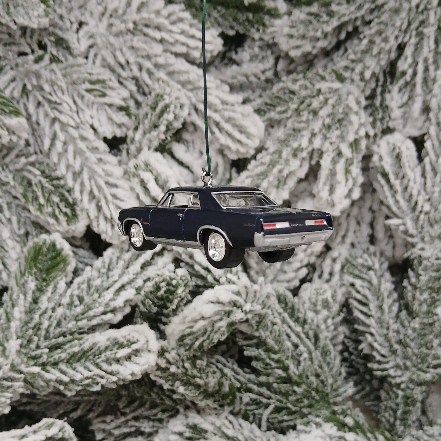 Pontiac 1964 GTO Ornament Christmas Gift Xmas Tree Decoration Classic Muscle Car Dark Blue