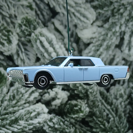 LINCOLN CONTINENTAL 1964 Christmas Tree Decoration Xmas Gift White Blue 1961-1969 (Copy)