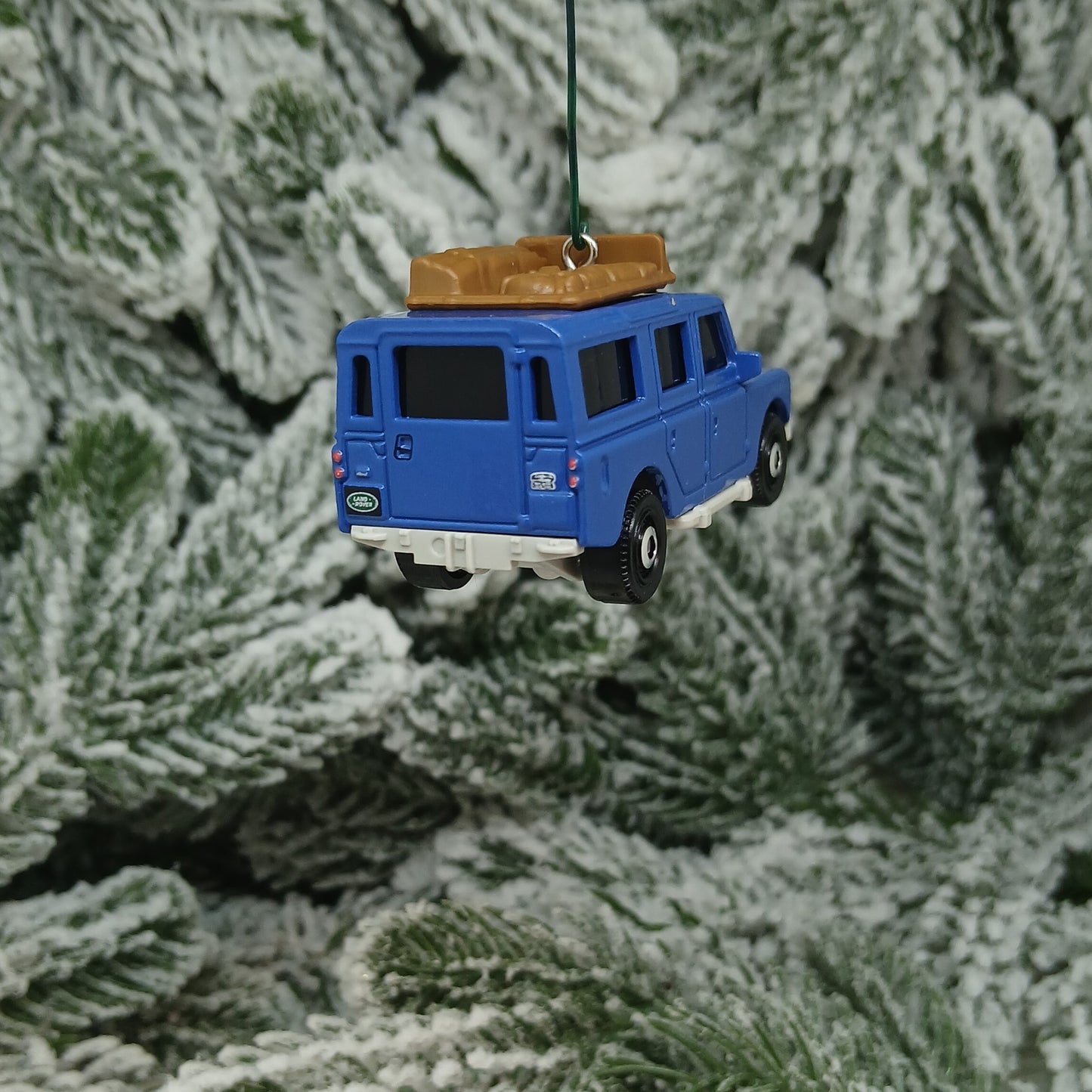LAND ROVER 1965 Safari Ornament Christmas Tree Decoration Gift Blue Green 4x4 suv Gen II