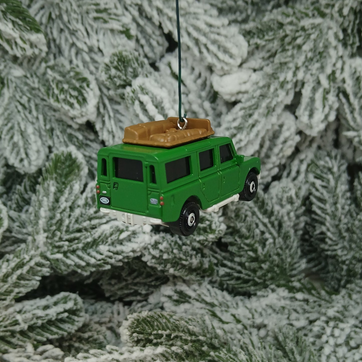 LAND ROVER 1965 Safari Ornament Christmas Tree Decoration Gift Blue Green 4x4 suv Gen II