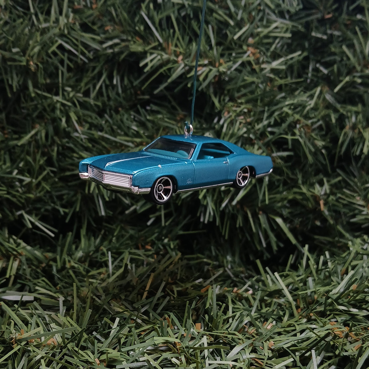 BUICK 1966 RIVIERA Ornament Christmas Decoration Unique Gift Idea Classic Car Teal Blue
