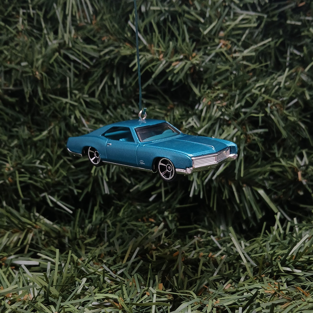 BUICK 1966 RIVIERA Ornament Christmas Decoration Unique Gift Idea Classic Car Teal Blue