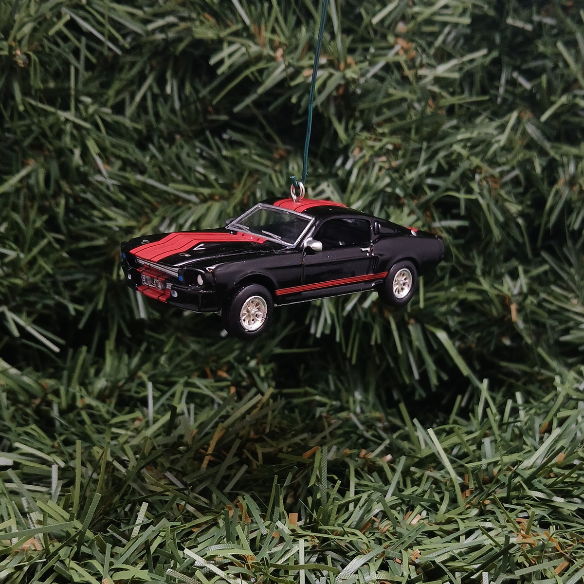 Ford 1967 Mustang Fastback Ornament Christmas Gift Xmas Tree Decoration Black