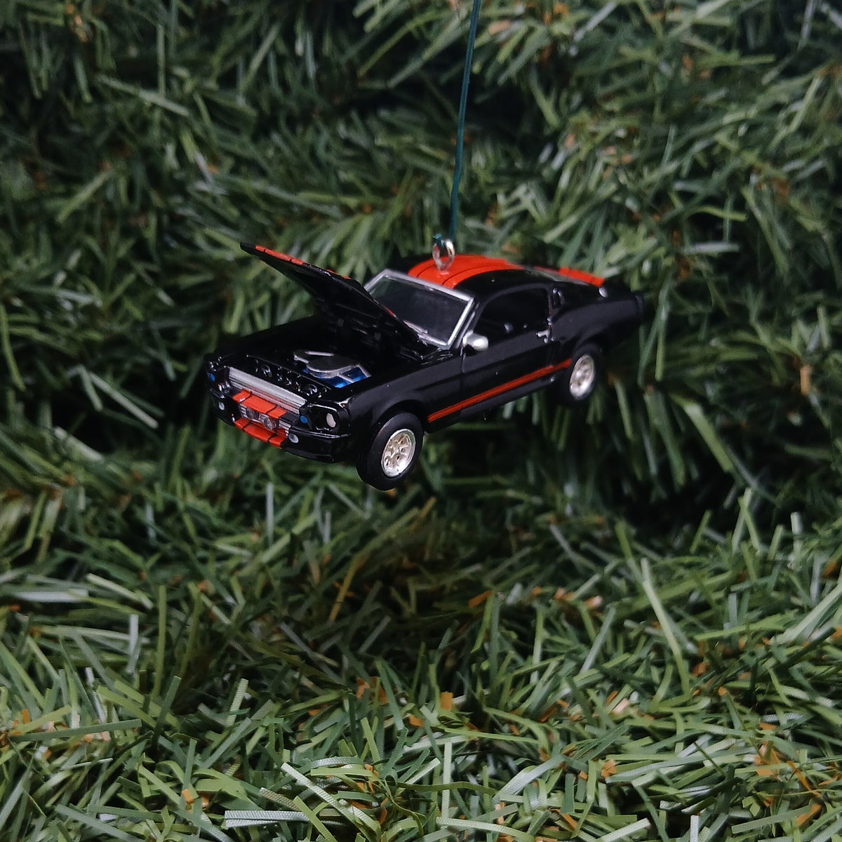 Ford 1967 Mustang Fastback Ornament Christmas Gift Xmas Tree Decoration Black