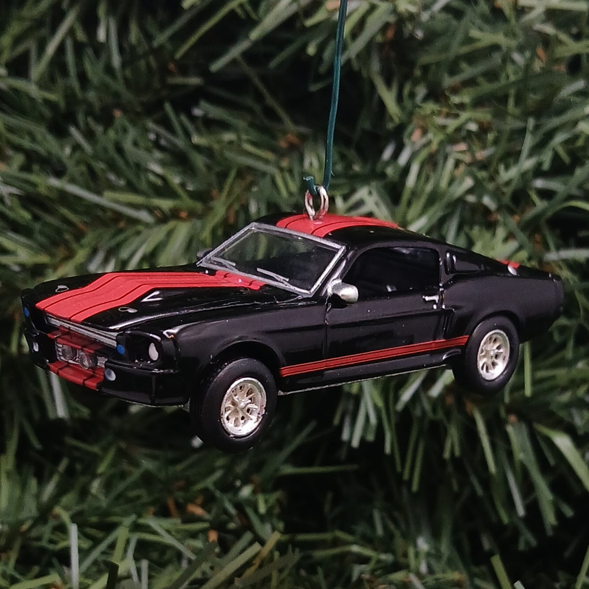 Ford 1967 Mustang Fastback Ornament Christmas Gift Xmas Tree Decoration Black