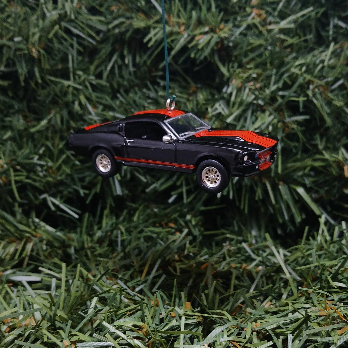 Ford 1967 Mustang Fastback Ornament Christmas Gift Xmas Tree Decoration Black