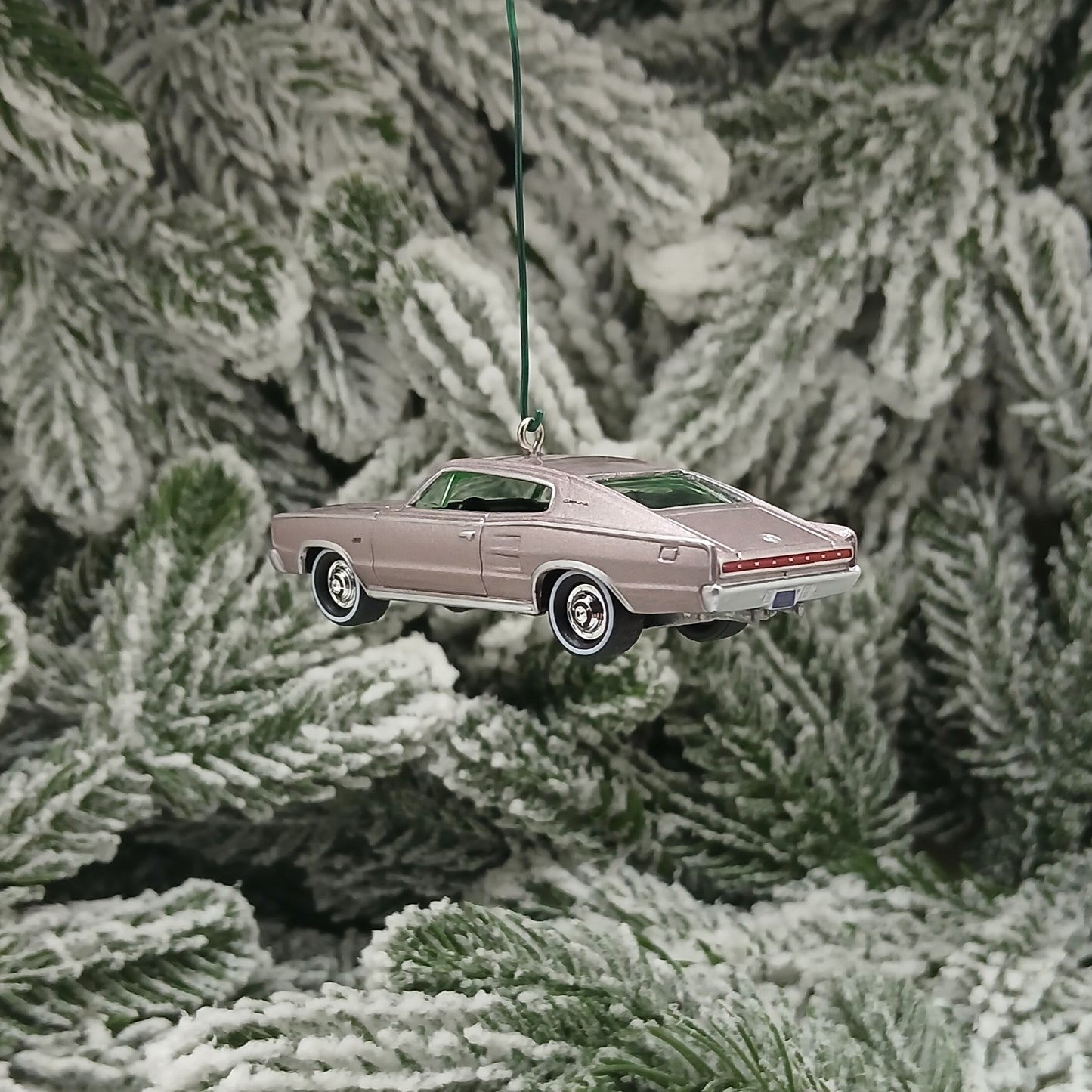 DODGE 1967 CHARGER Ornament Christmas Gift Idea Mauve Mopar Muscle Car 1966 Hood Opens