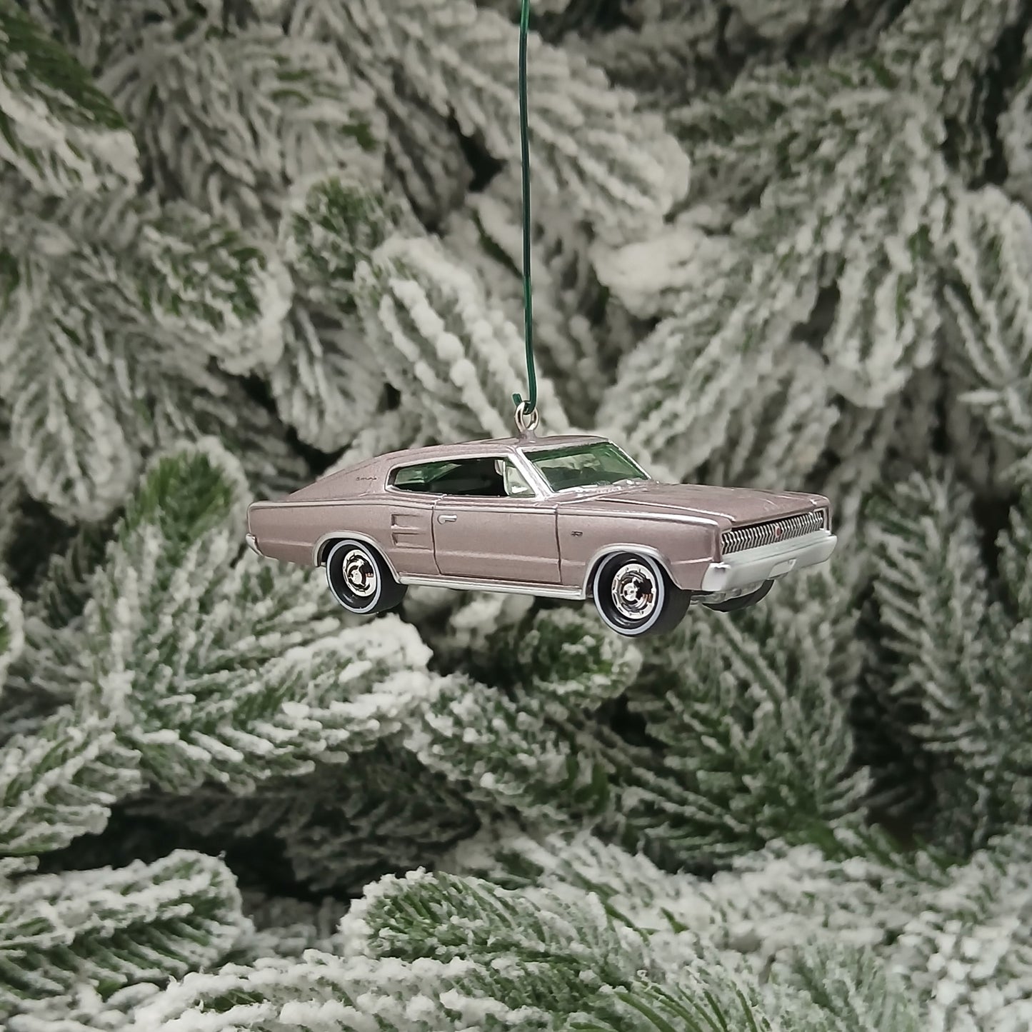 DODGE 1967 CHARGER Ornament Christmas Gift Idea Mauve Mopar Muscle Car 1966 Hood Opens