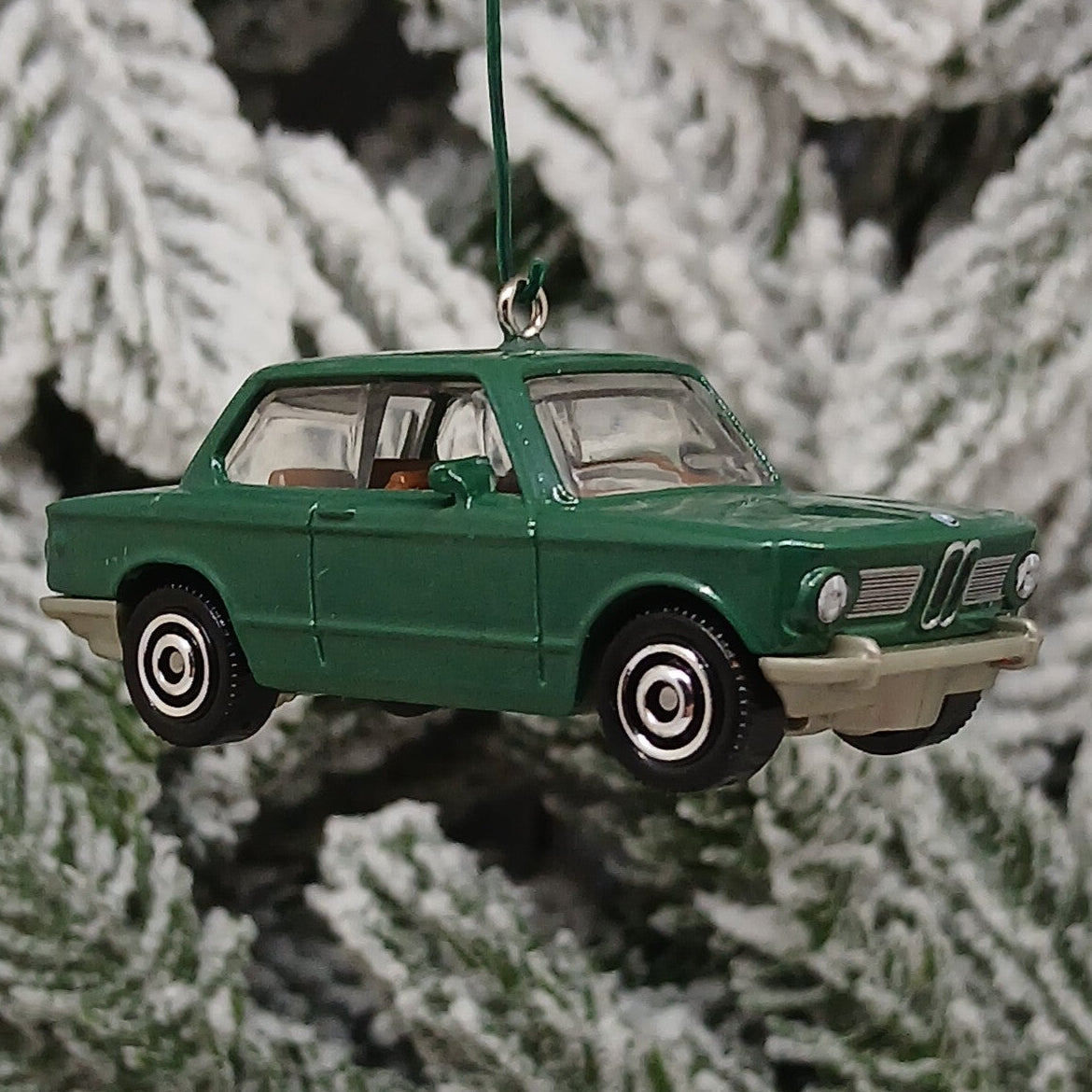 BMW Ornament Christmas Gift 1969 Model 2002 Unique Car Xmas Tree Decoration Green