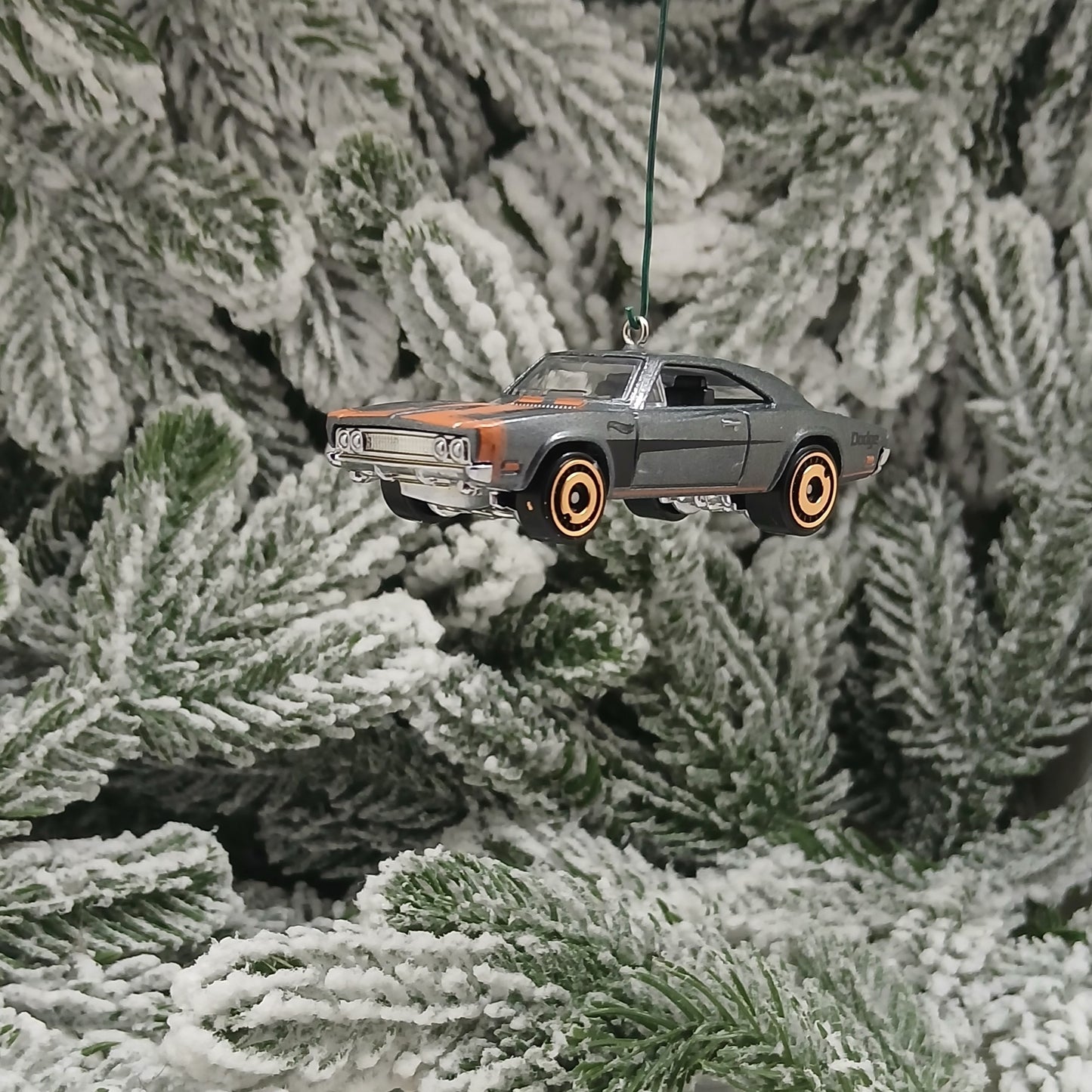 DODGE 1969 CHARGER 500 Ornament Christmas Tree Decoration Gift Gray Grey