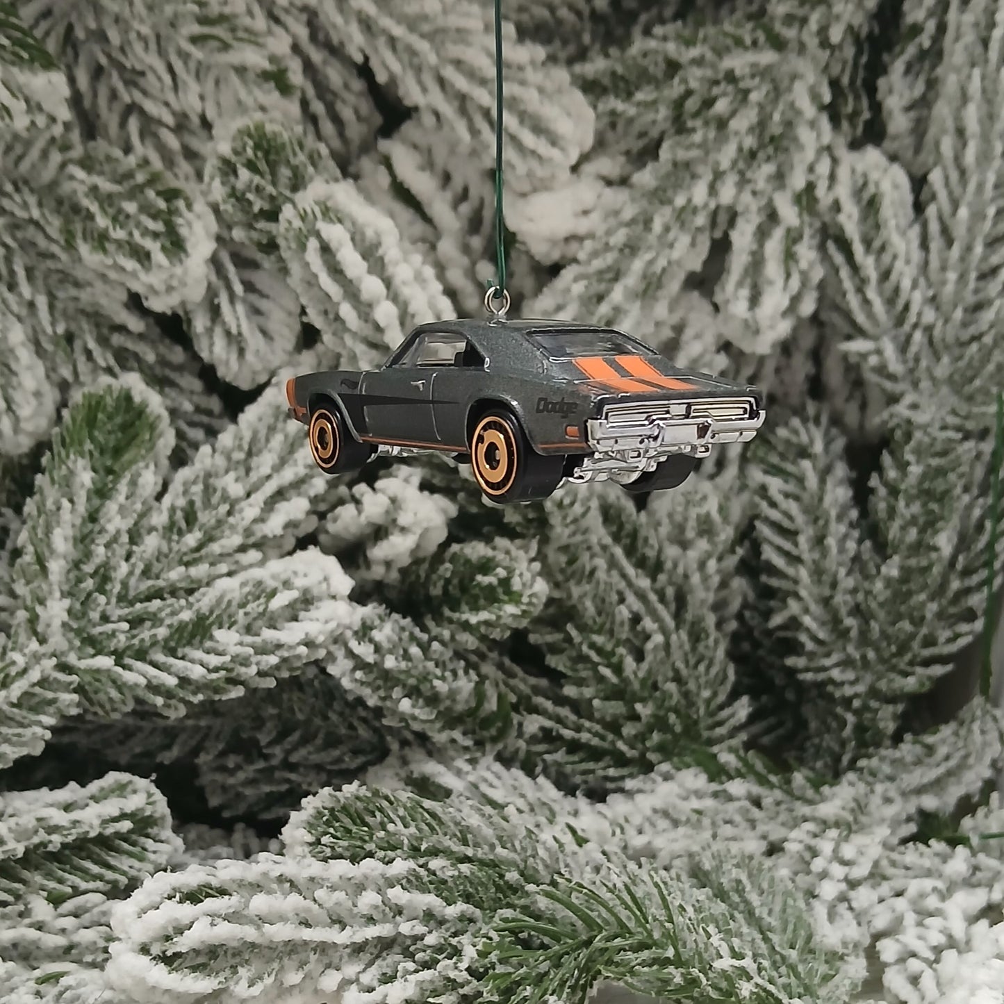 DODGE 1969 CHARGER 500 Ornament Christmas Tree Decoration Gift Gray Grey